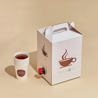 Conteneur en carton écologique et recyclable violet de 1L, 3L, 96OZ avec robinet pour la distribution de café en Bag-in-Box pour les événements et la restauration