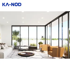 Aluminum Screen Room Unique Prehung High End Heat Insulation Sliding Beveled Glass Sliding Doors