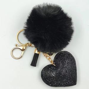 Porte-clés BeRich mignon et doux, design en peluche 3D en relief, pompon, crème glacée, pour femmes, sacs, voitures - Product Image 6