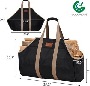 Free Sample Custom Firewood Carrier Bag for Camping and Outdoor Use: Wood <b>Log</b> Match Bag Tote <b>Holder</b> for Storage - Product Image 3