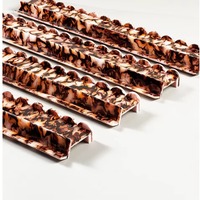 Mahjong Américain Marron Luxe avec Supports Ondulés, Ensemble de 4 Pièces en Acrylique Premium à Texture Tourbillonnante, Collection Designer