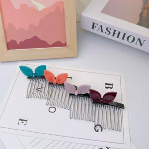 Peigne latéral en acétate Outil de coiffure portable en résine Peigne à 7 dents Épingle à cheveux Fourche de coiffure durable Voile Peigne latéral de coiffure en plastique - Product Image 2