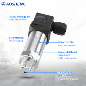 AOSHENG AS131-P 小型フラットダイヤフラムステンレス鋼圧力トランスミッター IP68保護 工業用ロボット向け詰まり防止 - Product Image 4