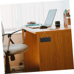 Jojofuny 6 cái Bảng Phấn bằng gỗ mặt Dây Chuyền Di động treo bảng đen cho menu ghi chú tin nhắn cho nhà văn phòng quán cà phê và thiết kế - Product Image 2