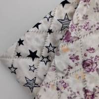 Tissu en velours imprimé par ultrasons, rembourrage matelassé en forme de losange, tissu sandwich, doublure 100% polyester, antistatique, personnalisé MQ