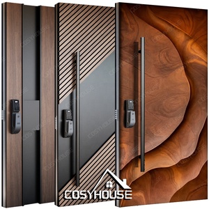 China Top Suppliers Modern Aluminum Steel Pivot Main Entrance <strong>Door</strong> <strong>Design</strong> Security Front Entry <strong>Doors</strong> for Houses Exterior <strong>Doors</strong> - Product Image 2