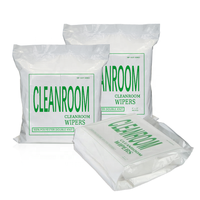 Meilleure vente prix d'usine tissu tricoté chaîne industrielle 100% Polyester lingettes pour salles blanches essuie-glaces pour salles blanches sèches