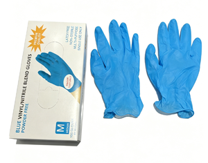 Gants jetables en nitrile composite avec <span class=keywords><strong>manchette</strong></span> élastique <span class=keywords><strong>pour</strong></span> le nettoyage domestique, gants en nitrile mélangé au vinyle <span class=keywords><strong>pour</strong></span> le nettoyage domestique - Product Image 4