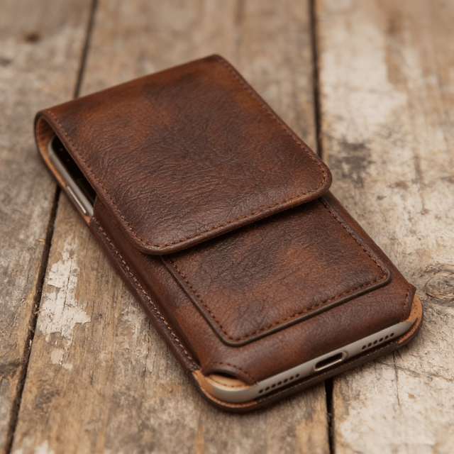 Synthetic Leather Waterproof Business Pouch Phone Protection Case