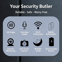 Système de visiophone sans fil, sonnette alimentée par batterie, application Tuya, alliage d'aluminium, sans frais cachés, stockage cloud, clarté 24h/24