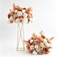 Flores Decorativas para Bodas, Centros de Mesa para Eventos, Bola de Flores Artificiales de Seda, Suministros de Decoración para Bodas