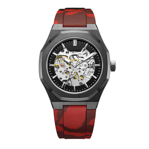 Nouvelle tendance : Montres mécaniques automatiques de luxe pour hommes avec bracelet en silicone et cadran ajouré - Product Image 1