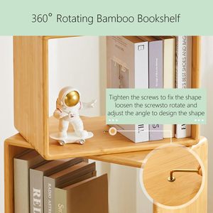 Combohome comodino unico in bambù per la decorazione della casa grande comodino scaffale tavolo con porta libri - Product Image 4