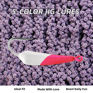 En stock – Leurre métallique Jigbait 1/2 oz Pompano Goofy Jig, 5 couleurs (blanc & rose avec chartreuse & vert teaser), poids 10g - Product Image 4