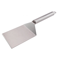 Spatule de barbecue professionnelle en acier inoxydable brossé, lame plus large et plus robuste, taille personnalisée, pour usage en restaurant, couleur argent