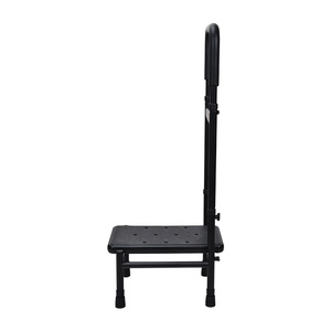 Tabouret de salle de bain avec accoudoirs, hauteur réglable pour la sécurité des personnes âgées, support de sécurité 98-113 cm, repose-pieds monocouche - Product Image 1