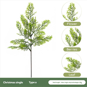 Nhựa Nhân Tạo Màu Xanh Lá Cây Thông Chi Nhánh Bất Cảm Ứng Thông Cone Quả Quả Màu Đỏ Chi Nhánh Ngoài Trời Giáng Sinh Trang Trí - Product Image 6