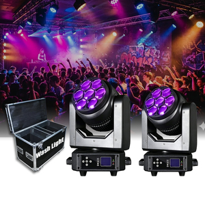 Mini Cabeza Móvil LED RGBW 4 en 1 de 7x30W con Zoom, Efecto Ojo de Abeja, DMX512, para DJ, Discoteca, <span class=keywords><strong>Club</strong></span>, Bar, KTV, Fiesta, Espectáculo, DMX Pro - Product Image 1