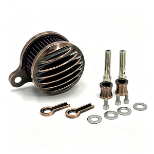 Kit de Admisión de Aire CNC Acanalado Retro para Motocicleta con Herrajes de Montaje Completo para Harley XL883 XL1200 X48, Filtro de Aire Vintage - Product Image 1