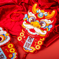 Nouveau design Enveloppes cadeau en espèces pour le Nouvel An chinois Enveloppe de paquet rouge en tissu feutre avec couleur personnalisée et options multi-épaisses