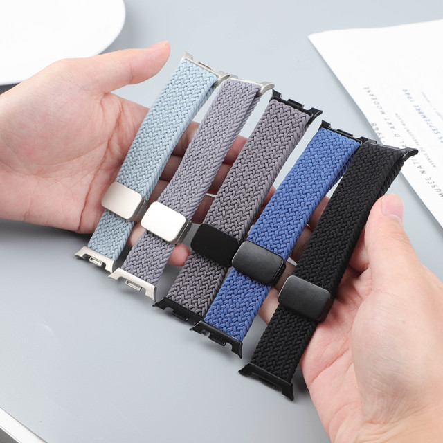 Magnetic Nylon Braided Watch Band for Samsung for Galaxy Watch 8/8 Classic 44mm/40mm Smartwatch Bracelet