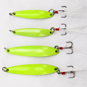 แผ่นเหล็กรูปช้อนเรืองแสงสำหรับล่อปลาทะเลน้ำจืดเหยื่อล่อปลาที่มีชิปมีเสียงรบกวน - Product Image 1