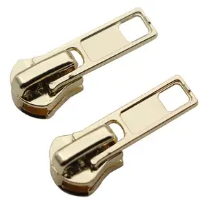 Zipper Manufacturer Custom Shape Multiple Styles Zipper Pull Tabs 3# 5# 8# Metal Zipper Slider Head For Garment Bag Pants