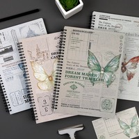 Carnet à spirales personnalisable A4 avec couverture rigide et pages quadrillées, disponible en formats A6 et B5, emballé en boîte