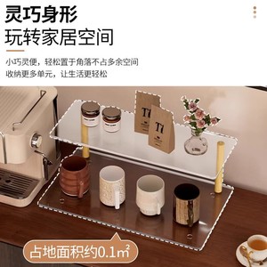 ชั้นวางอะคริลิคหลายชั้น ขนาด 27 ซม. 40 ซม. สำหรับวางแก้วน้ำ ชา กาแฟ จัดแสดงบนเคาน์เตอร์ครัว - Product Image 3