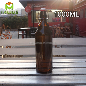 Nhà Sản Xuất Chai Bia Thủy Tinh Màu Hổ Phách 330Ml 500Ml <span class=keywords><strong>750Ml</strong></span> 1000Ml Chai Thủy Tinh Bia 11Oz 16Oz 25Oz 32Oz Có Nắp Bật - Product Image 4