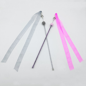 Nouveau bâton de chatouillage pour chat avec ruban, long bâton jouet pour chat, dispositif d'amusement et de divertissement pour chat avec clochette sonore - Product Image 3