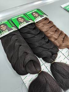 Extensiones de Cabello Sintético <span class=keywords><strong>Jumbo</strong></span> Box Braids para Mujer, Trenzas Africanas, Textura YAKI, Color Castaño Oscuro, Cabello para Trenzar al por Mayor - Product Image 5