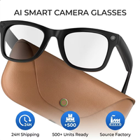 Gafas Inteligentes con IA, Cámara de 800W Píxeles, Llamadas Inalámbricas, Disparo con IA, Asistente de Voz, Control Táctil, Carga Portátil, Gafas Meta