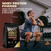 OLLI Supply 100% Whey Protein Powder, Rasa Cokelat, Bubuk Pra-Latihan untuk Mendukung Pertumbuhan dan Pemulihan Otot
