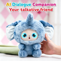 Jouet robot en peluche intelligent AI, commande vocale, yeux dynamiques, Tuya T5, racontant des histoires, cadeau pour enfants, OEM personnalisé, CE FCC ROHS