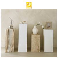 BOTON STONE prix de gros pierre naturelle décoration de la maison moderne mode salle à manger café Table d'appoint marbre travertin plinthe