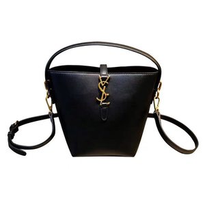 Sacs fourre-tout pour femmes en cuir de vachette de haute qualité, sacs seau à bandoulière tendance pour femmes, sac à main élégant pour soirée - Product Image 1