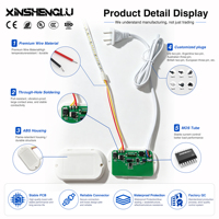 Interrupteur Tactile Dissimulé Haute Tension XSL 200W 85-265V pour Installation à Travers Bois et Marbre 40mm, pour Armoire à LED et Miroir, 3CCT Dimmable