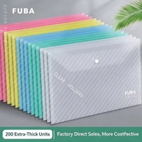 Porte-documents A4 robuste avec bouton-pression, pochette de classement personnalisable, organiseur transparent