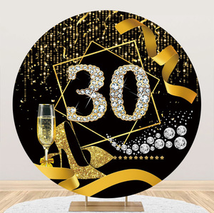 Fondo de fiesta de <span class=keywords><strong>cumpleaños</strong></span>, banderín de puntos dorados, tela de fondo de foto de 18 °, 25, 30, 40, 50 y <span class=keywords><strong>55</strong></span> ° - Product Image 6