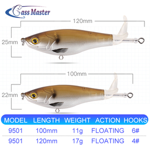 Nuevo molde de señuelo de pesca 90mm 110mm suave cola Stickbait flotante lápiz atraer Articifical cebo duro para Pike bajo - Product Image 4