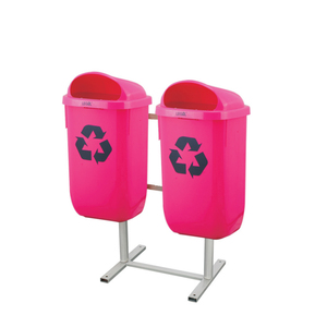 Poubelle murale en plastique d'extérieur de 50 L, poubelle de recyclage, poubelle à déchets - Product Image 2