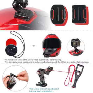 Juego de 19 Soportes para Casco de Motocicleta para GoPro, para <span class=keywords><strong>Insta360</strong></span>, Soporte para Cámara Deportiva, Soporte para Mentonera para GoPro - Product Image 2