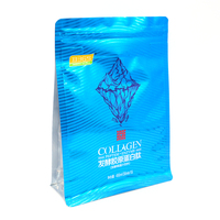 Sachet de boisson transparent personnalisé à 8 soudures latérales, emballage assorti, fermeture éclair refermable, fond plat carré, directement de l'usine