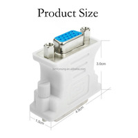 DVI ke adaptor VGA DVI-I pria 24 + 5 Pin ke VGA wanita adaptor HD Video grafis kartu konverter untuk PC HDTV proyektor
