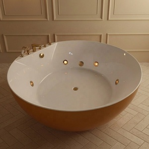Baignoire Spa Noire Extérieure Ronde avec Hydro-massage, Jets, Pompe et Lumières LED – Jacuzzi pour Villa et Hôtel - Product Image 3