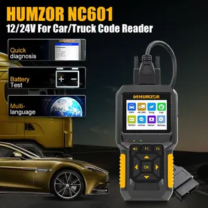 Humzor NC601 2in1 OBD2 코드 리더 스캐너 전체 시스템 자동차 진단 스캐너 지원 자동차 및 트럭 자동 진단 도구