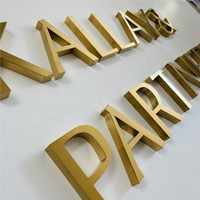 Enseignes de lettres 3D en acier inoxydable, 1 pièce, panneau métallique de canaux en Aluminium pour Salon de magasin