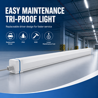 Lampe Tri-Proof Extractible Facile à Entretenir avec Module Remplaçable, Indice de Protection IP65, Garantie 5 Ans, Dimmable pour Usage Industriel