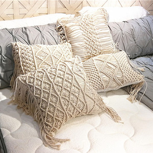 45*45Cm o personalizada de algodón nórdicos Macrame tejido <span class=keywords><strong>funda</strong></span> de almohada <span class=keywords><strong>funda</strong></span> de cojín <span class=keywords><strong>Boho</strong></span> - Product Image 1